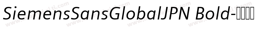 SiemensSansGlobalJPN Bold字体转换